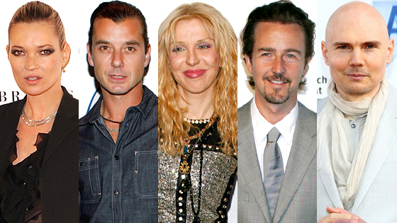 Kate Moss, Gavin Rossdale, Courtney Love, Edward Norton, Billy Corgan Kate Moss, Gavin Rossdale, Courtney Love, Edward Norton, Billy Corgan